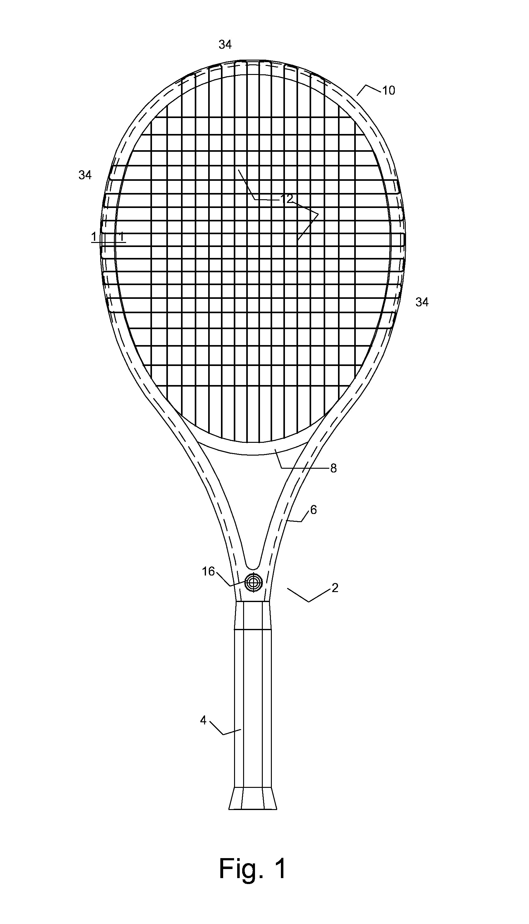System and method for a game racquet including an actuator