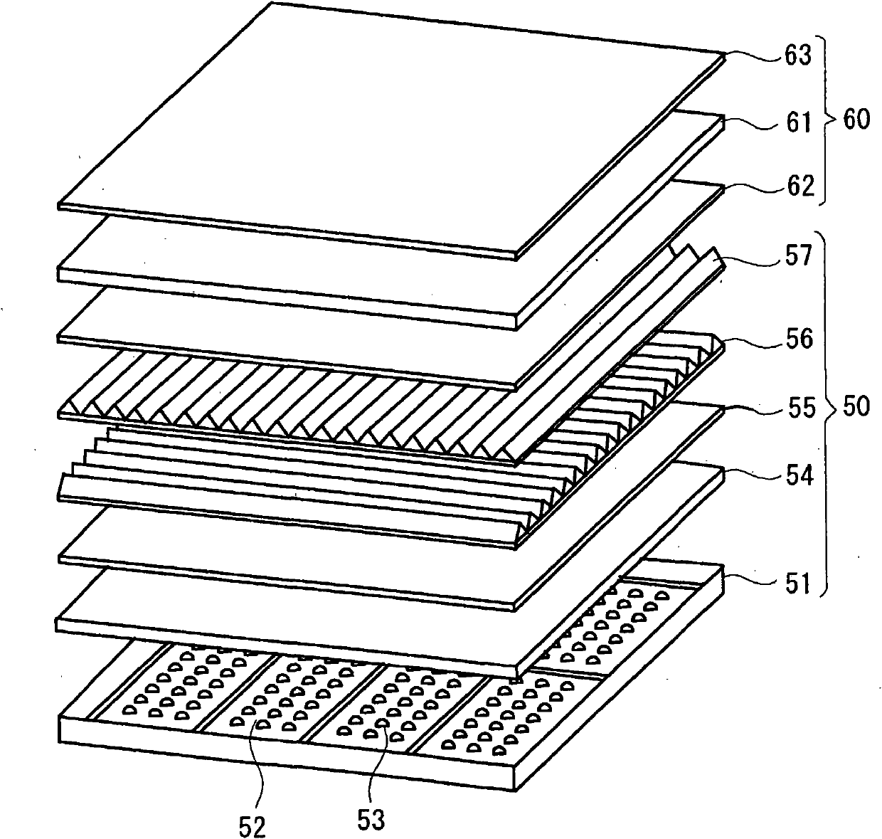 Light guide member, planar light source device provided with the light guide member, and display apparatus using the planar light source device