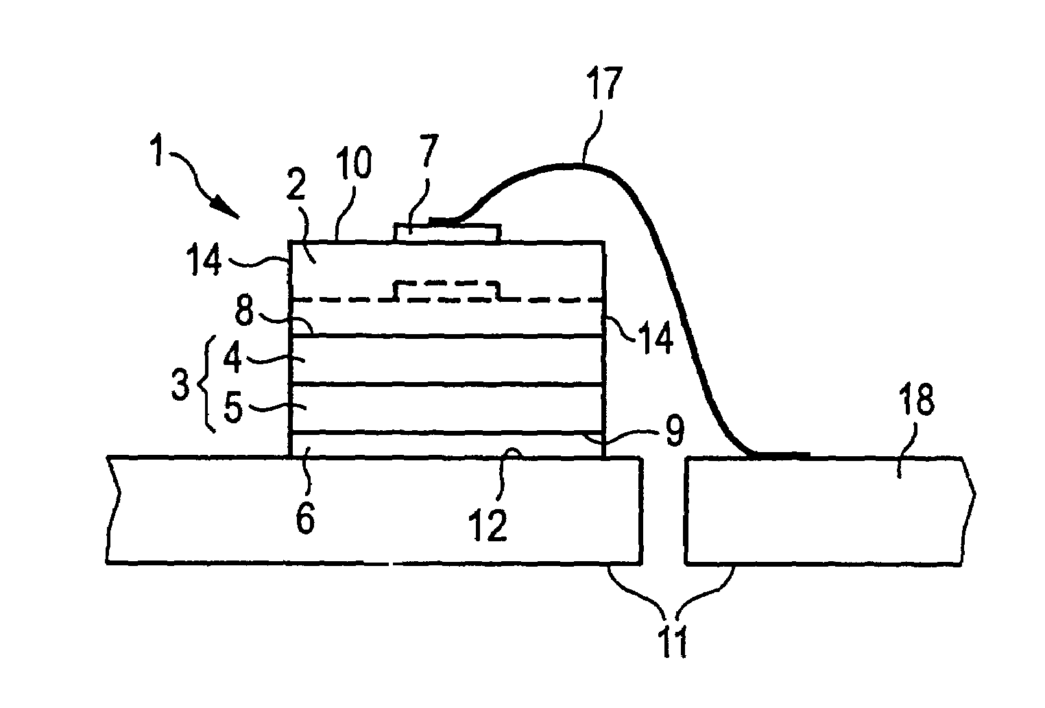 Light emitting-diode chip and a method for producing same