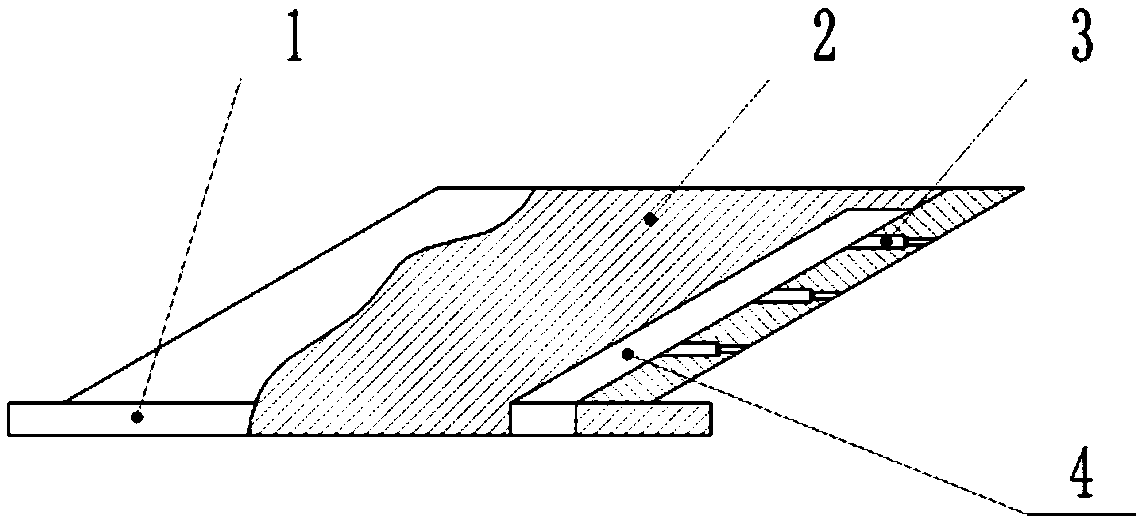 A scramjet combustion chamber support plate with right-angled triangular grooves