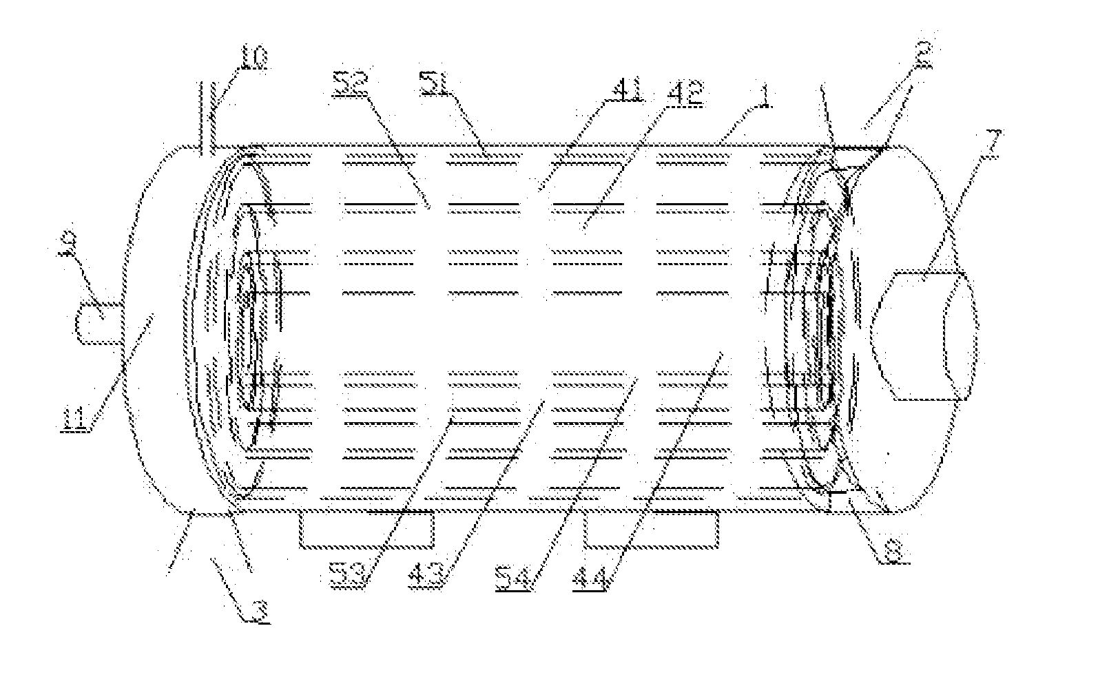 Sleeving cylinder-type coal matter pyrolysis device