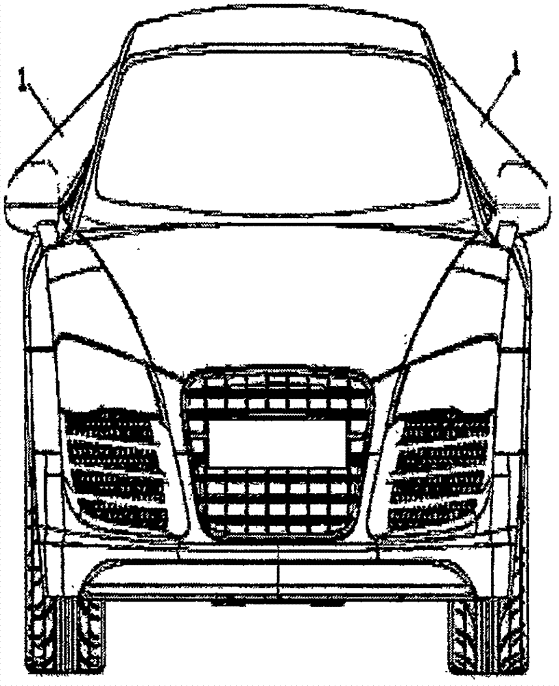 Rain sheltering thin film used for car rearview mirror