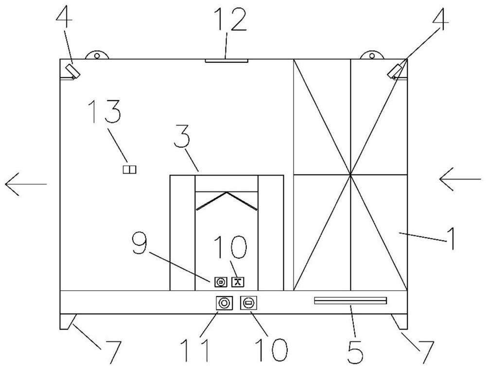 Wharf unattended intelligent frontier inspection pavilion device and operation management and control method thereof