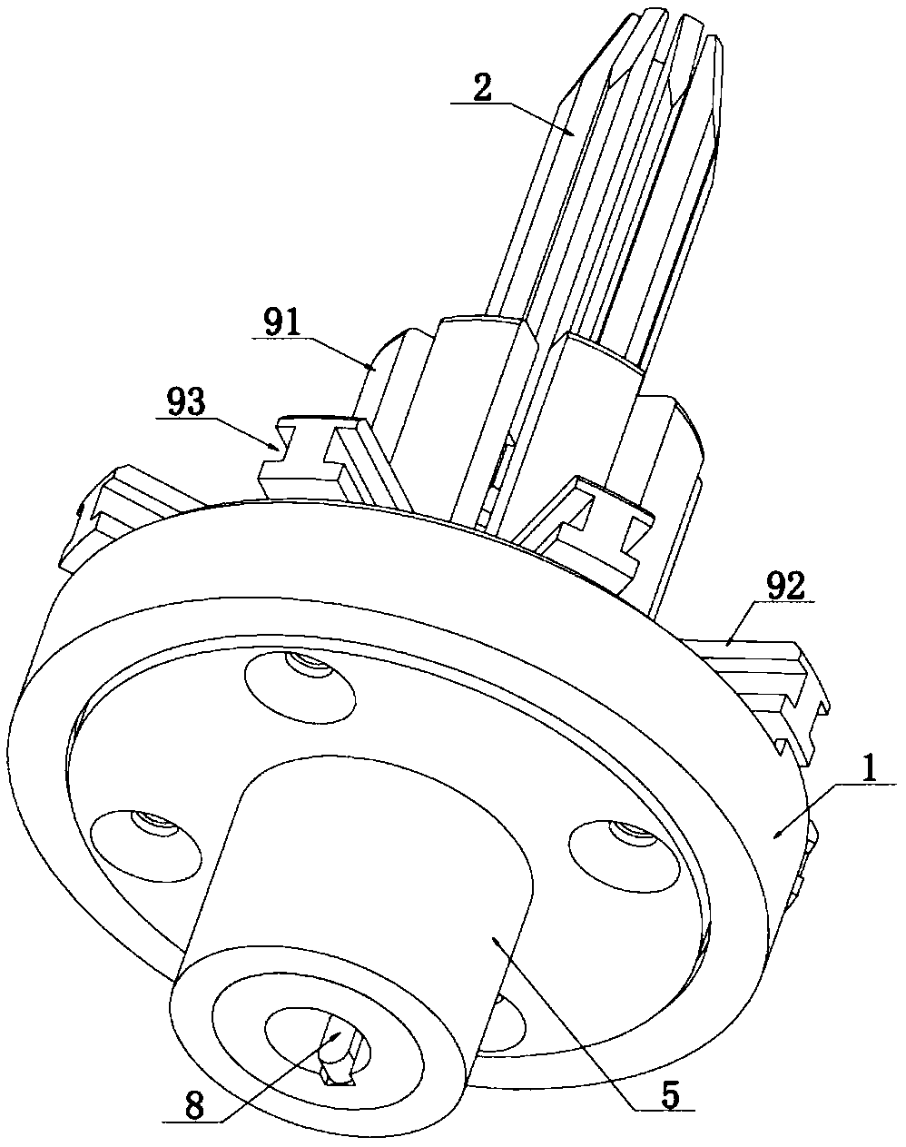 Variable-diameter positioning pin structure and multiple-vehicle-type rail trolley