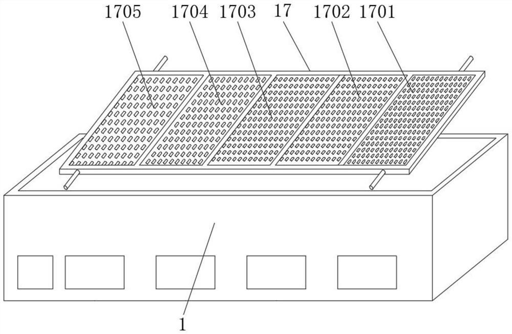 Buffering type plastic particle multidirectional screening device