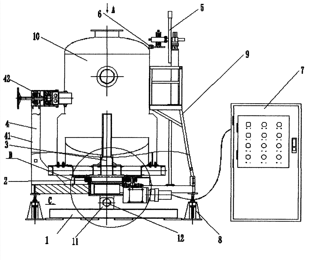 Welding device for welding vertical girth seam of pressure vessel