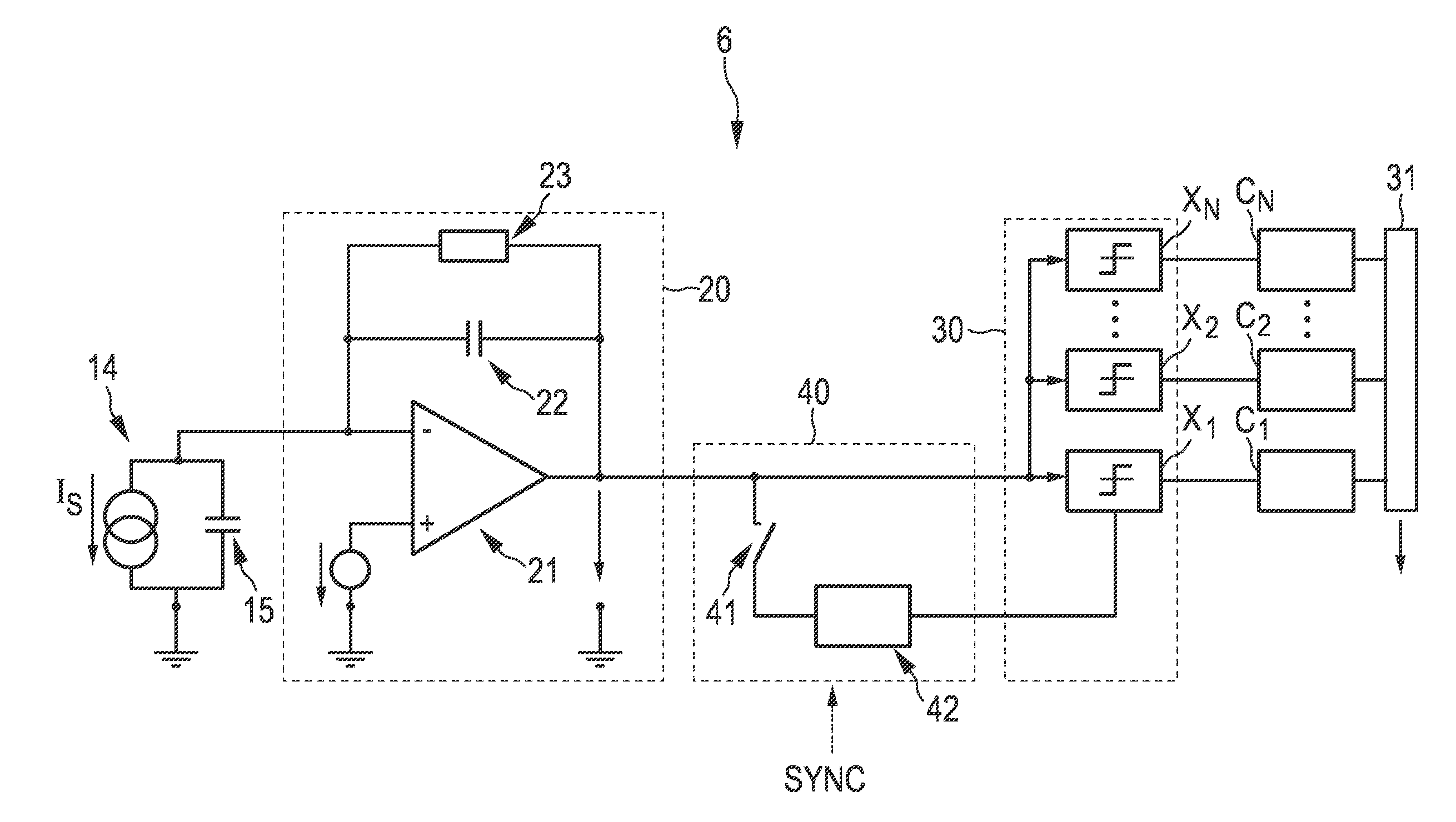 Detection device for detecting photons emitted by a radiation source