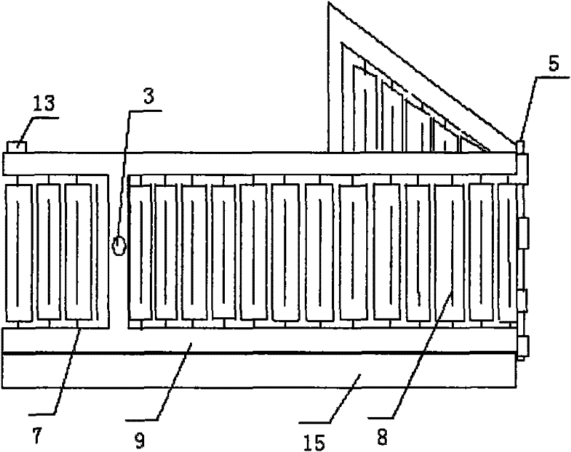 Snow clearing device of snow clearing truck