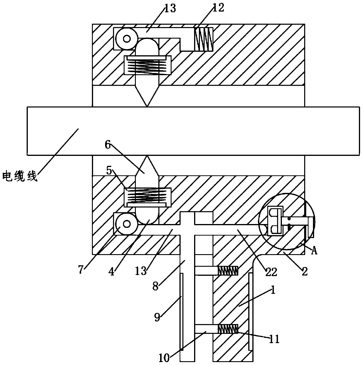 Cable joint peeling device for electric power