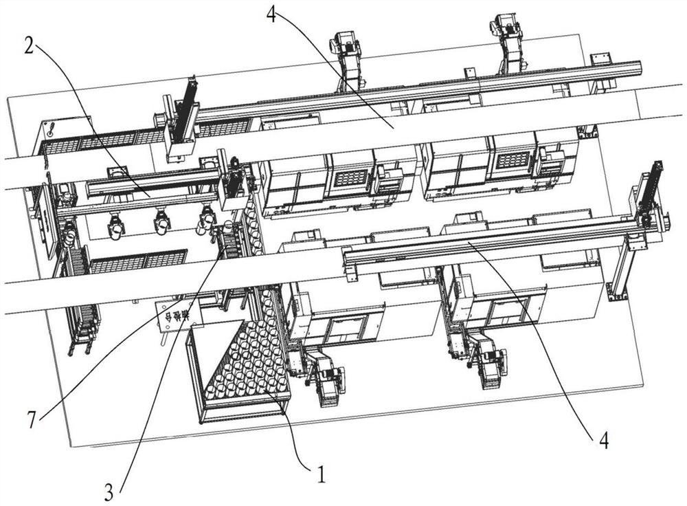 Workpiece machining production line