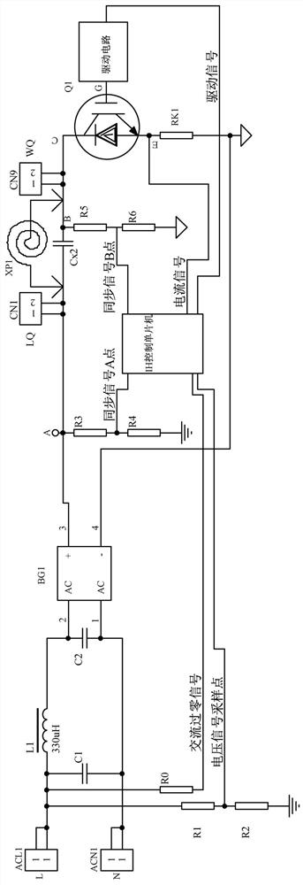 IH heating control circuit and method based on alternating-current zero-crossing point zero-voltage starting