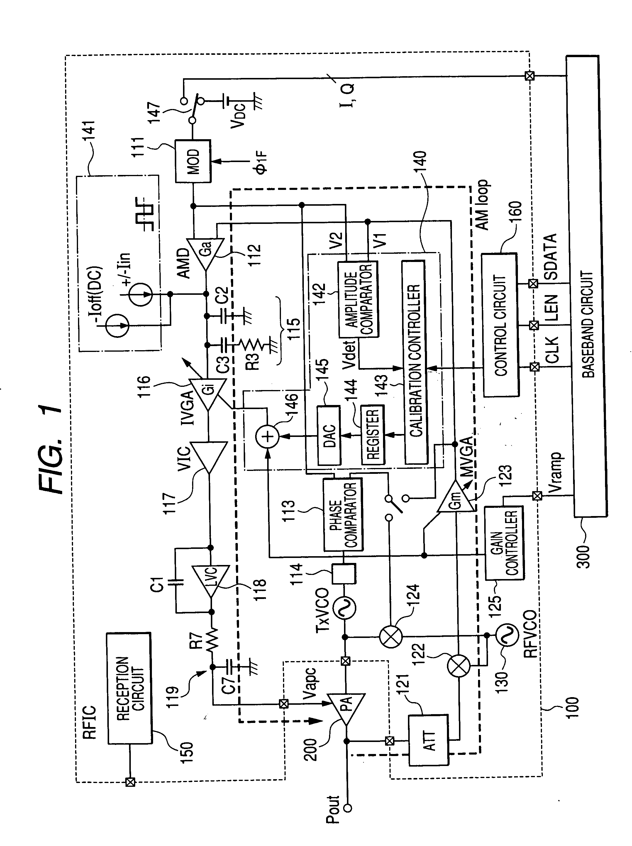 Semiconductor integrated circuit for communication and portable communication terminal