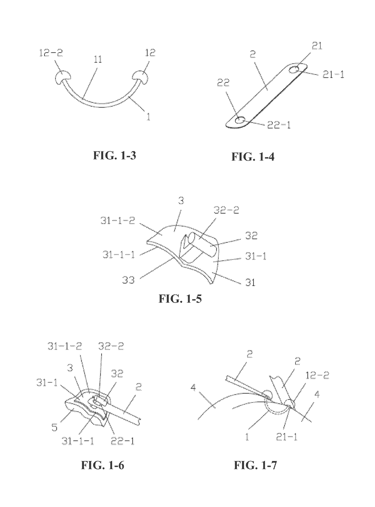 Elastic tongue-dorsum retraction device, clamping pliers, installation pliers, line guide and implantation method
