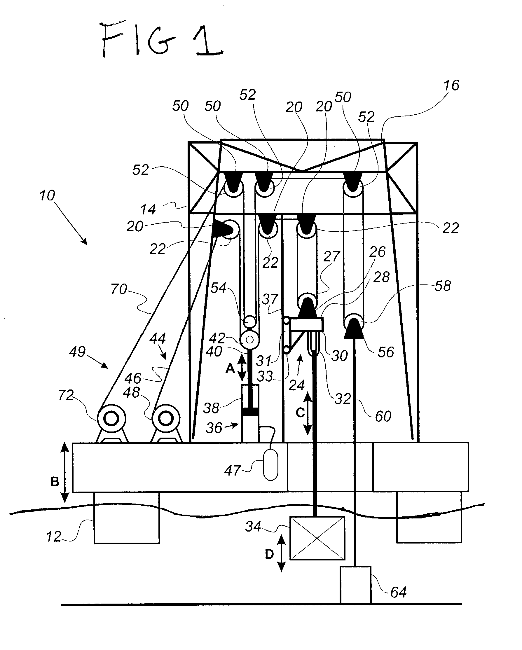 Compensation and hoisting apparatus