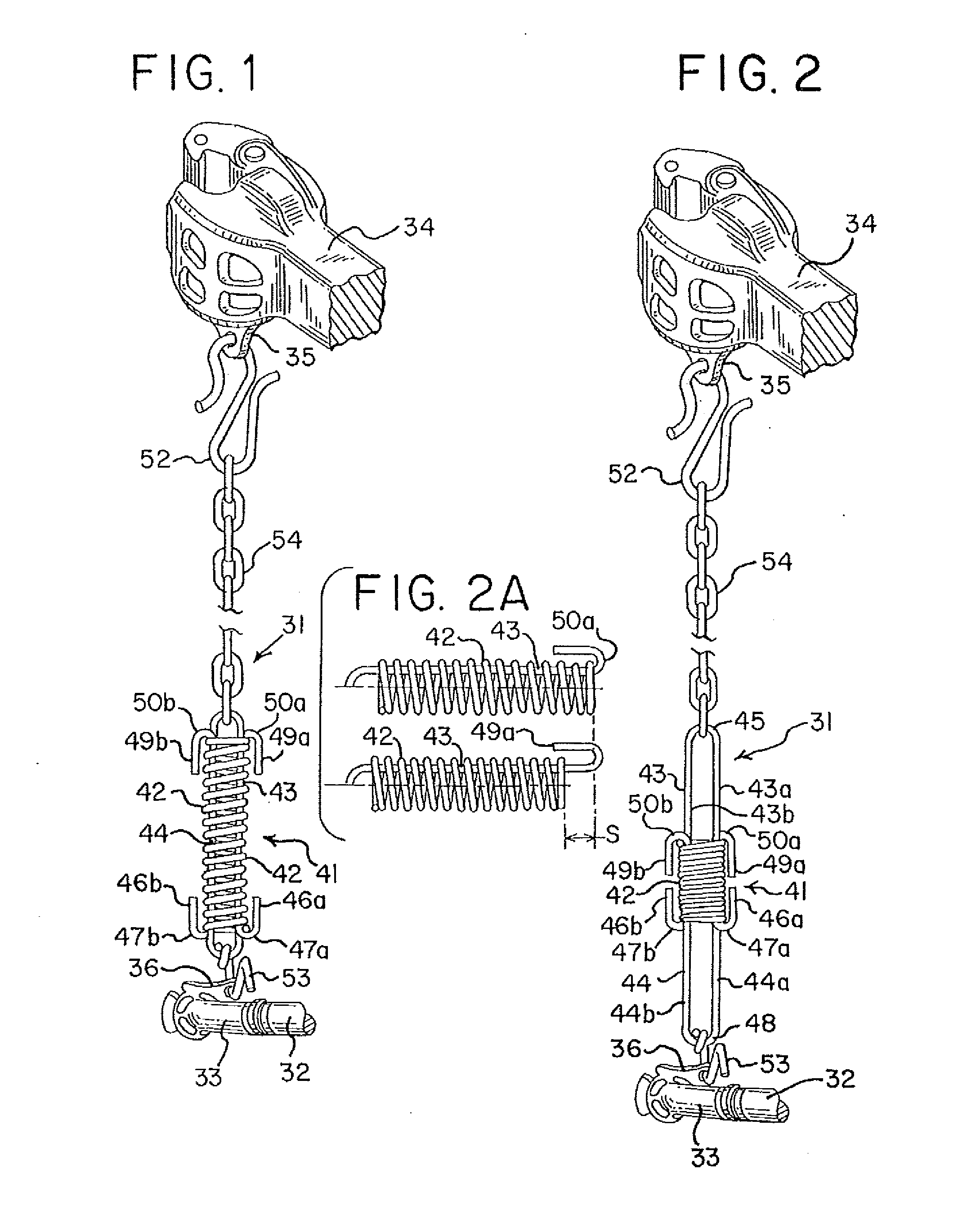 Spring-style air brake hose support