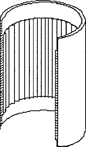 Reverse-forming sulfuration method for sealed type tooth-shaped edge V tape of rubber lagging