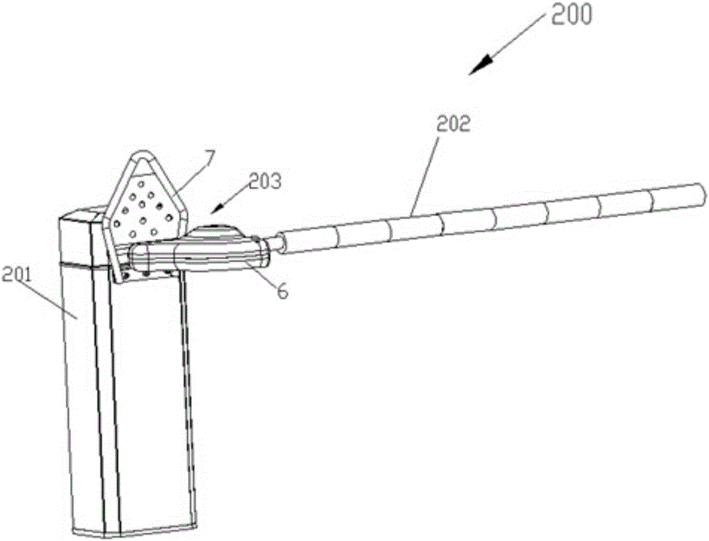 Throwing lever anti-collision device, throwing lever assembly and anti-collision gate