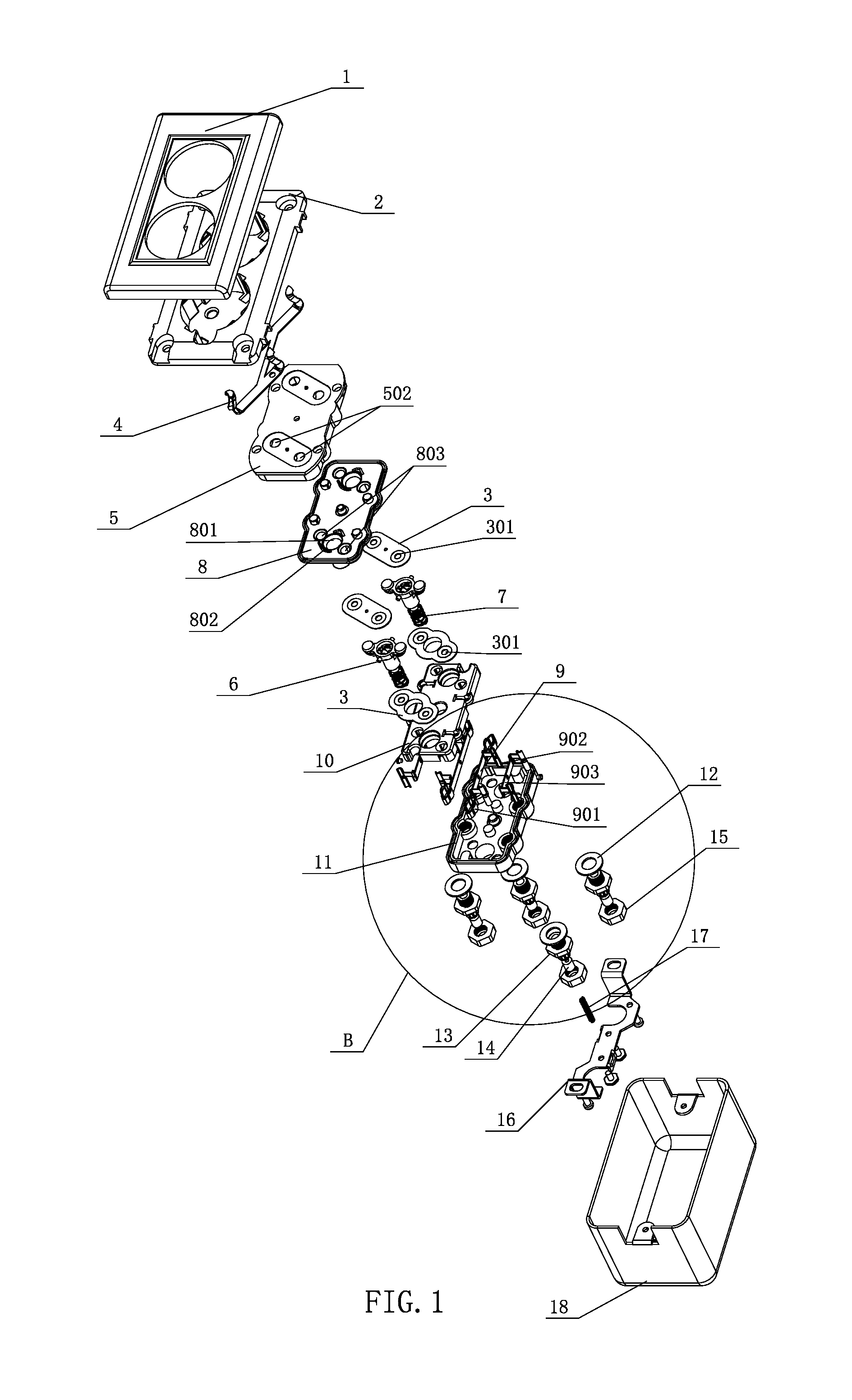 Waterproof socket having a waterproofing inner core movable between usage and non-usage positions