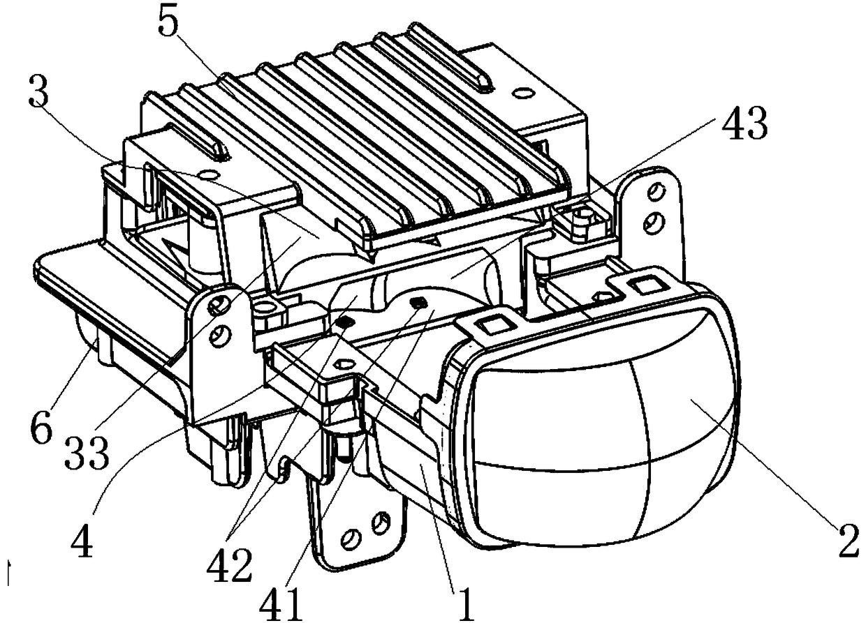 Automotive LED high beam light module