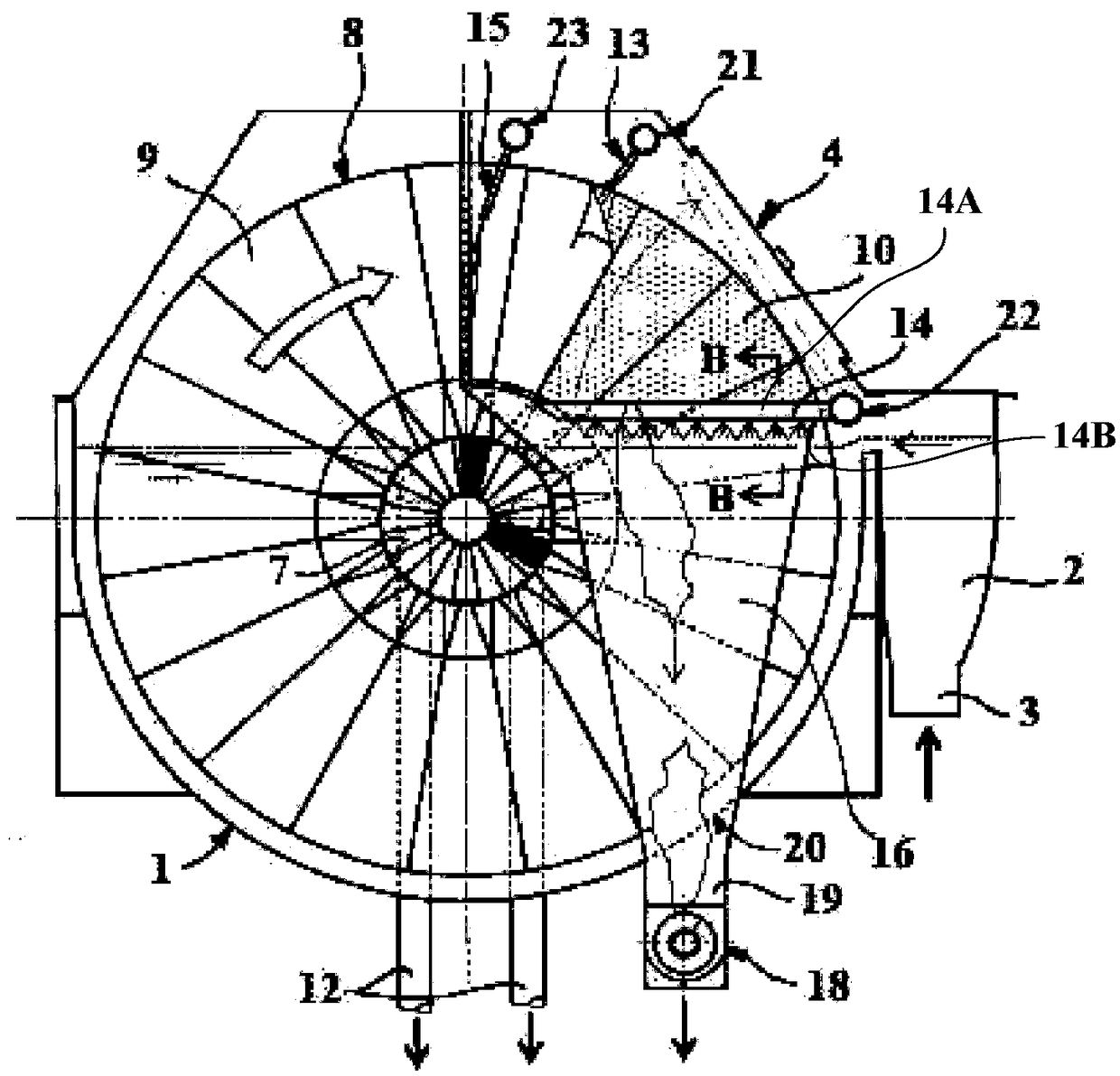 A device for filtering fiber suspensions