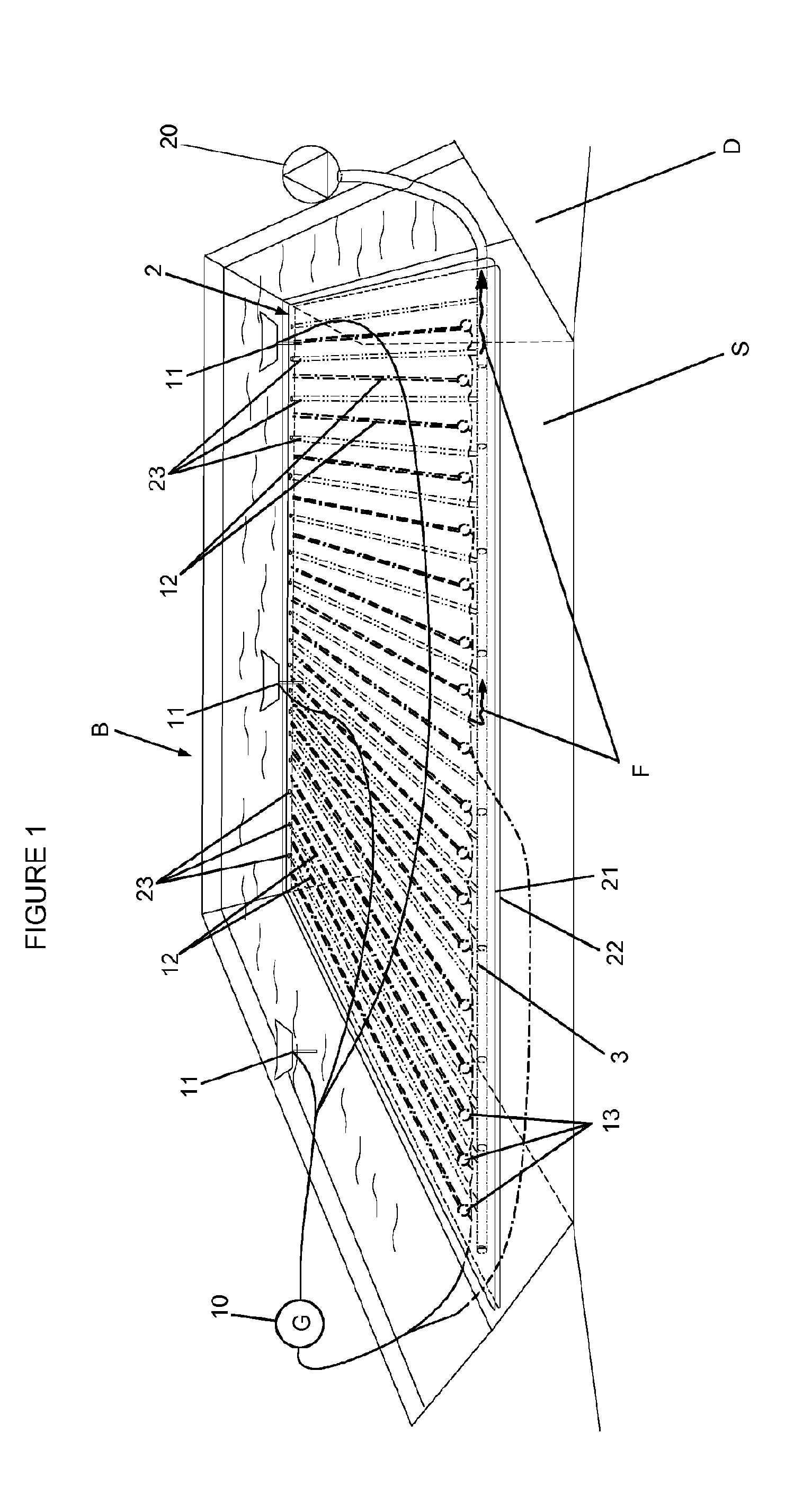 Soil-treatment system, geocomposite for such a system, and soil consolidation method