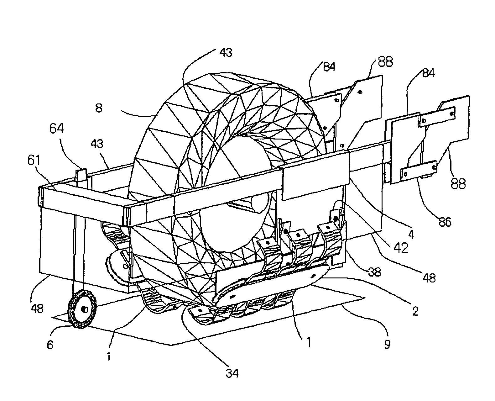 Control device for tread contact conditions of vehicles