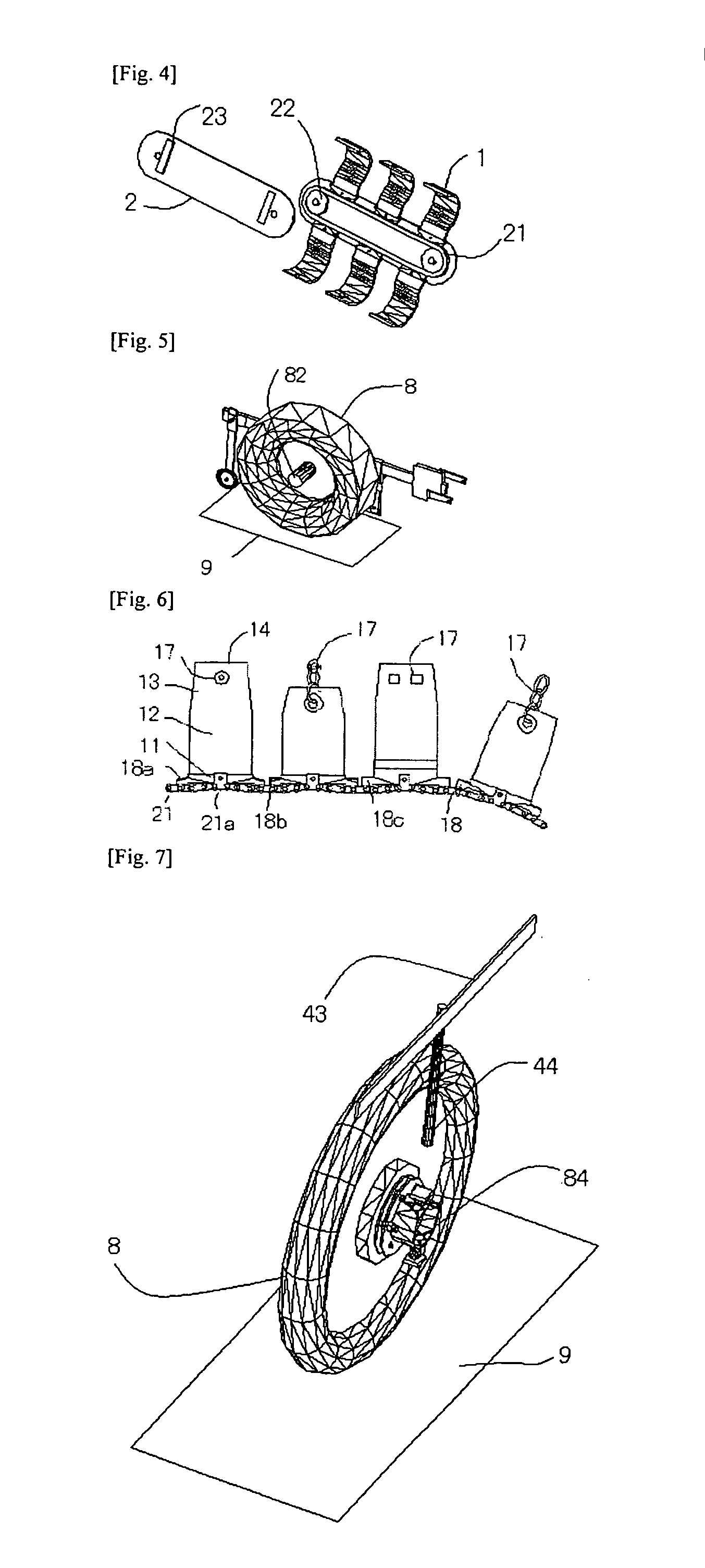 Control device for tread contact conditions of vehicles