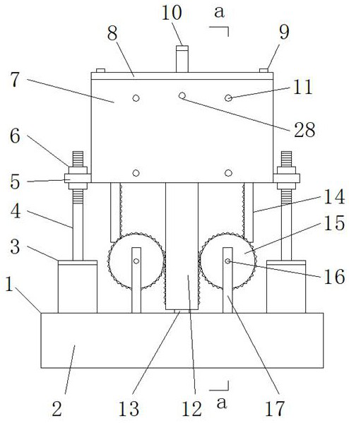 Downward-moving type tight die capable of implementing overall rapid movement-out of part