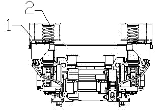 Single-unit eight-axle electric transmission shunting diesel locomotive