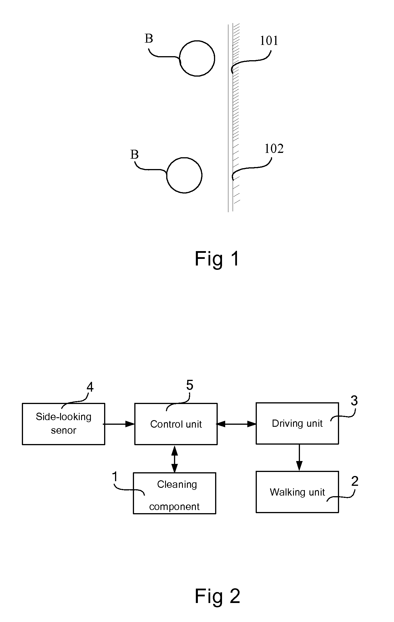 Autonomous Moving Floor-Treating Robot and Control Method Thereof for Edge-Following Floor-Treating