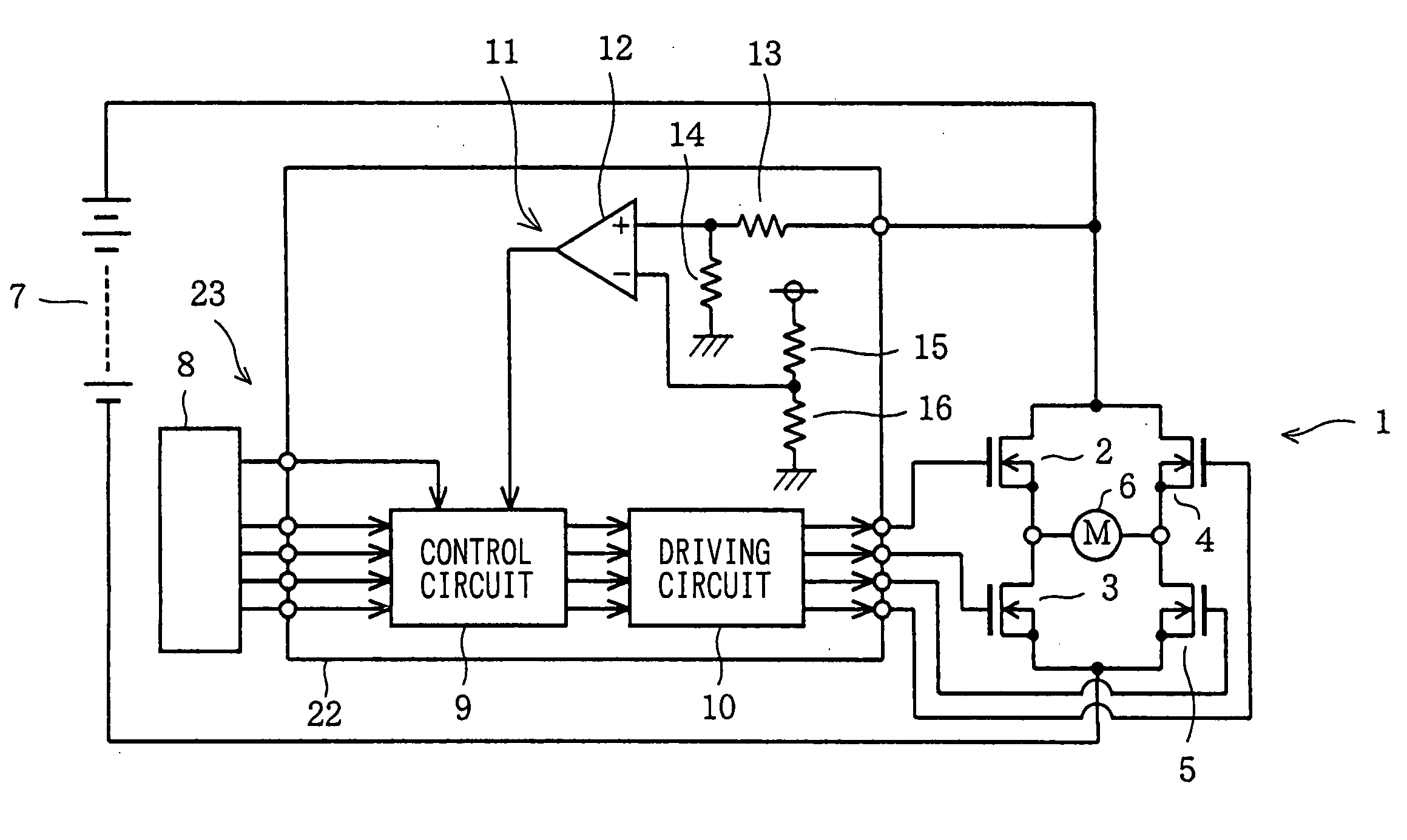 Driving apparatus of H bridge circuit and protection method of the same