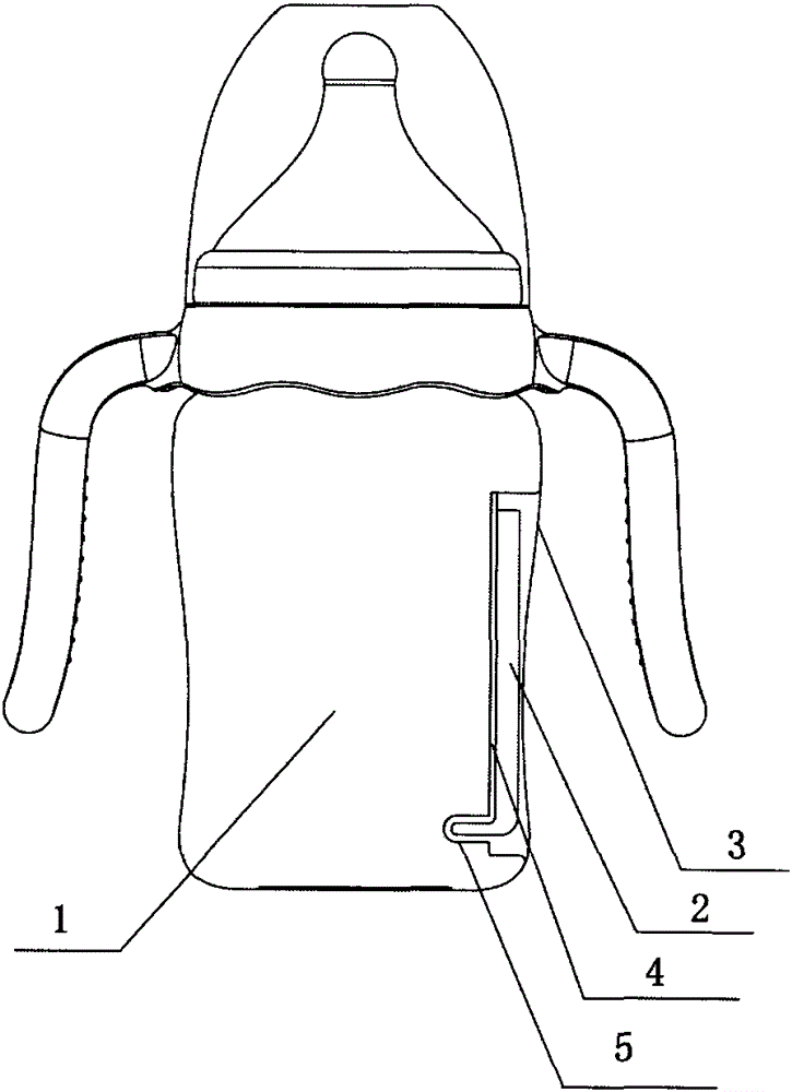 Milk bottle with thermometer