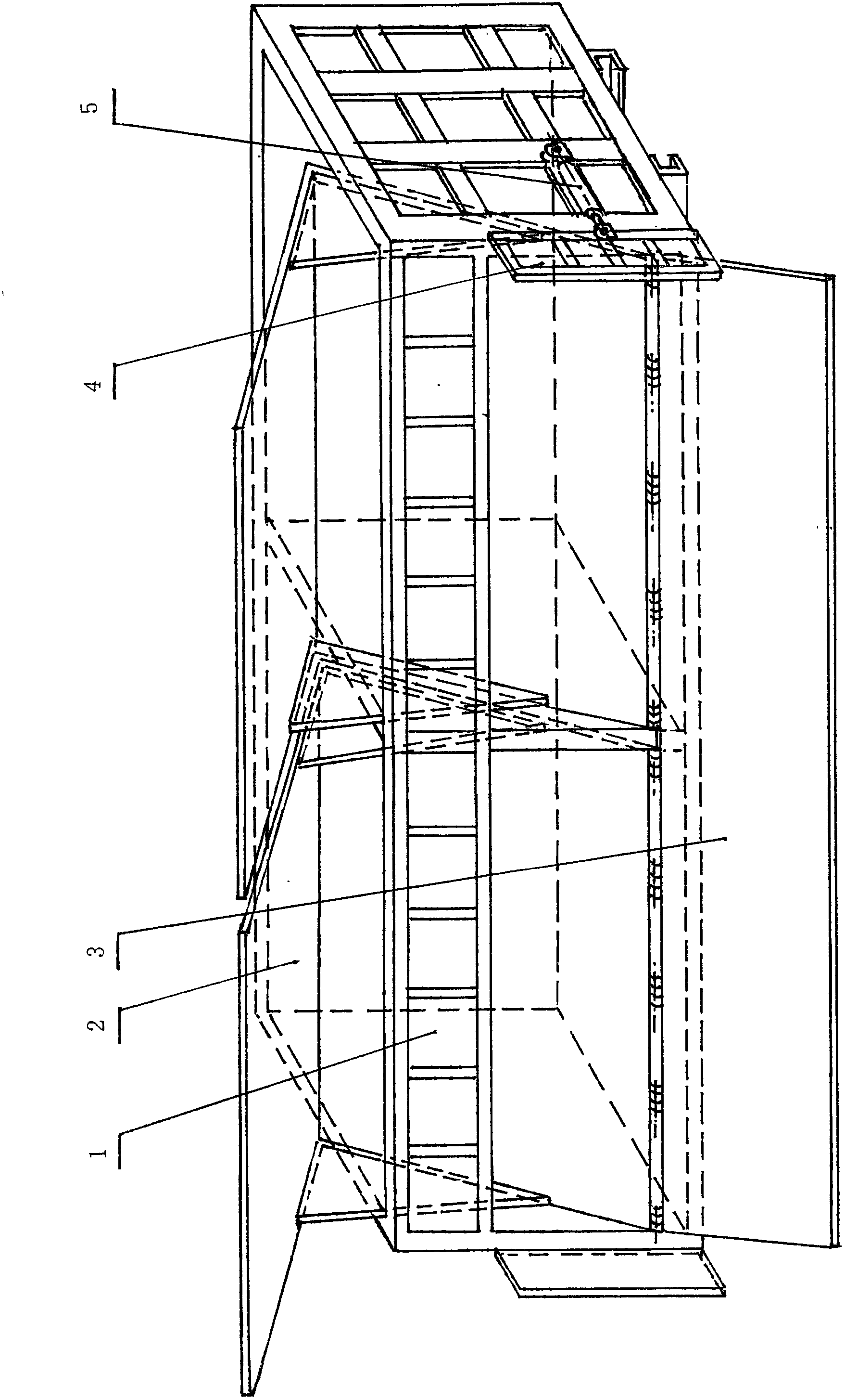 Carriage of side-tipping dumper with large lifting angle