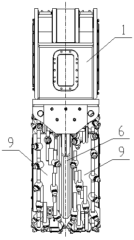 A double wheel groove milling machine transmission box