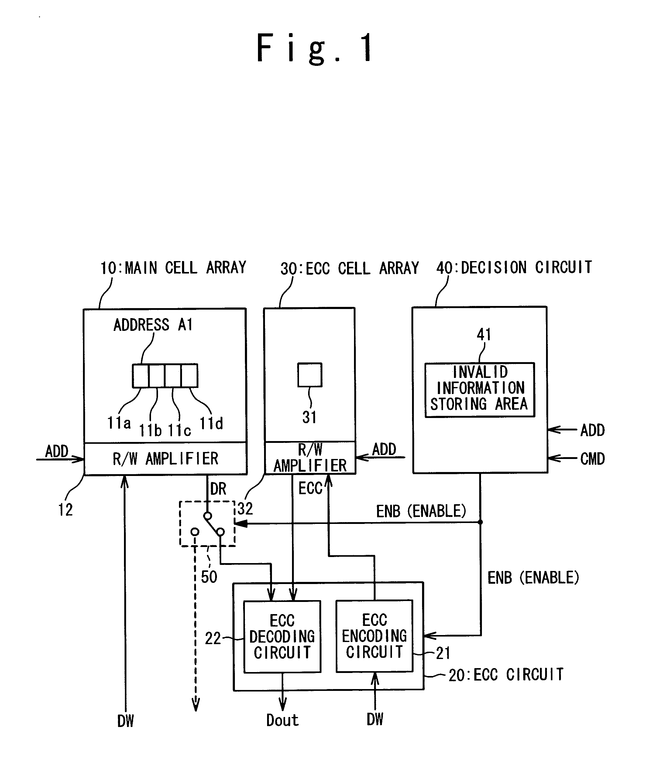 Semiconductor storage device equipped with ECC function