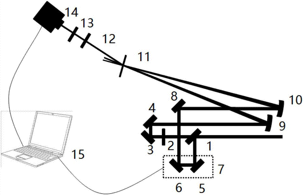 Four-wave mixing scanning type ultrashort laser pulse time domain contrast measuring instrument