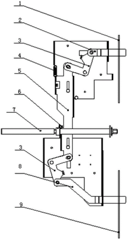Interlocking device for earthing switch and door of switch cabinet
