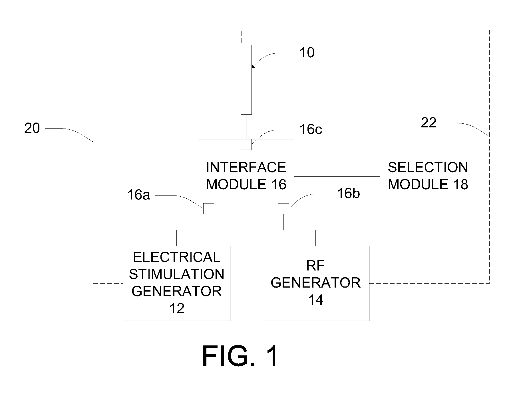 Interface module for use with nerve monitoring and electrosurgery