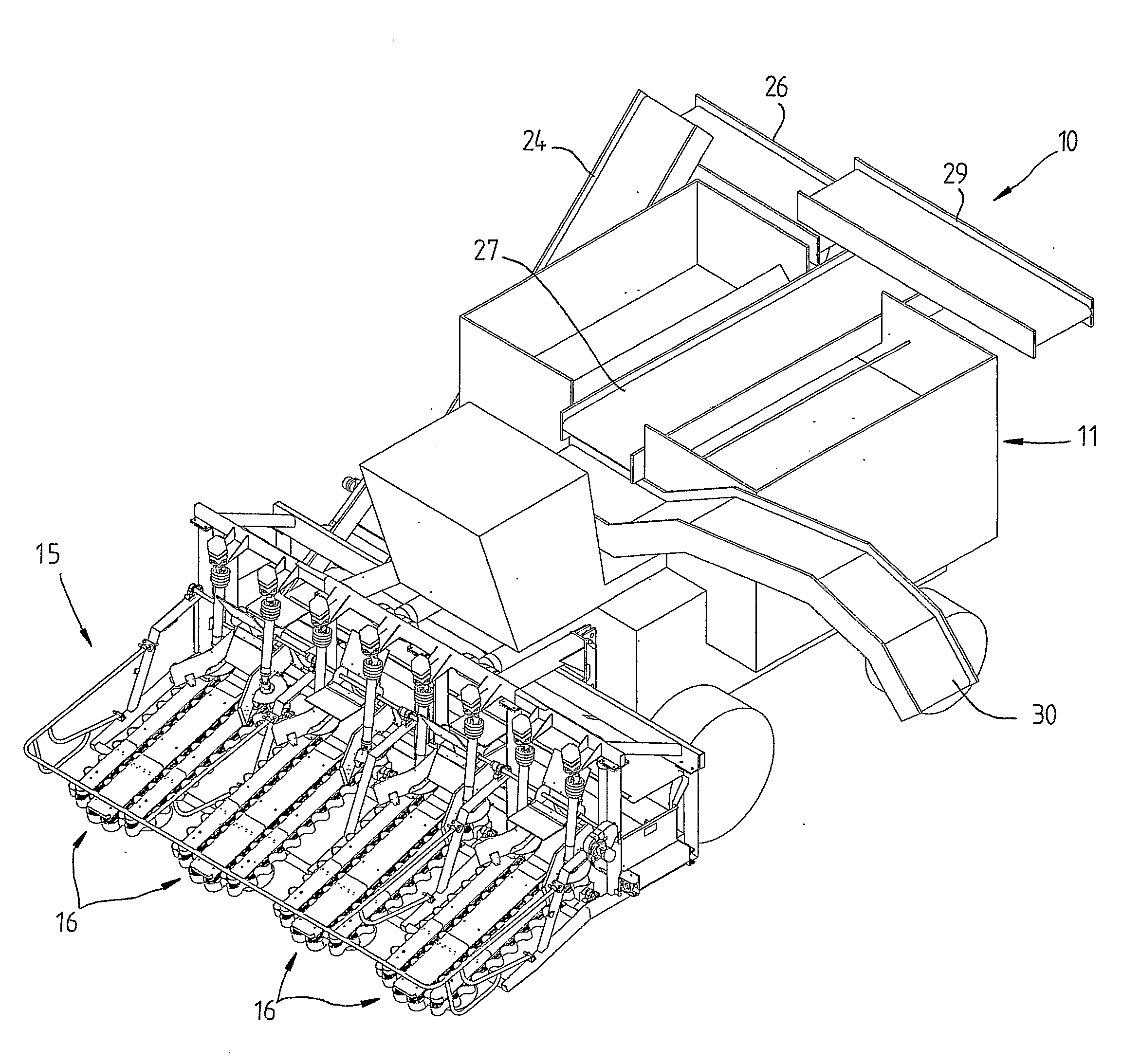 Method and Apparatus for Harvesting Standing Vegetable Crops