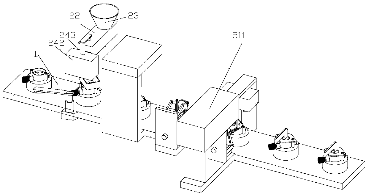 Assembling device for machining fuel tank switch