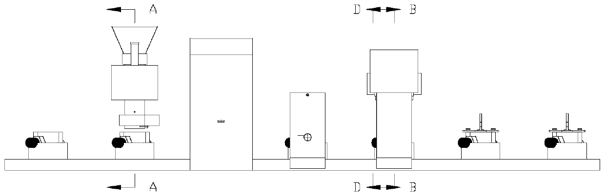 Assembling device for machining fuel tank switch