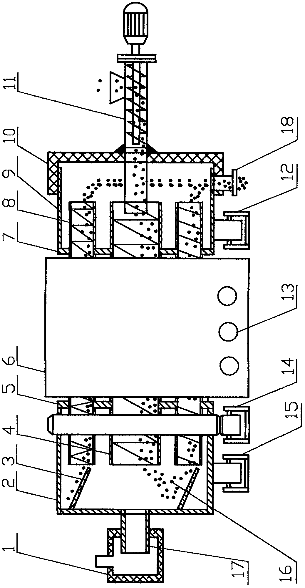 Annular multi-tube pyrolysis oil sludge and waste tire waste plastic domestic garbage reaction device