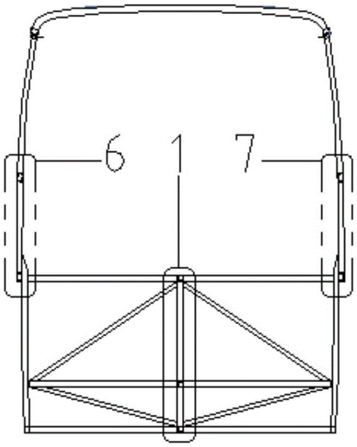 A parallel three-truss full load passenger car body structure