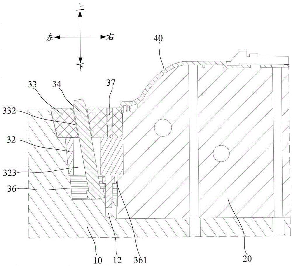 Structure with ejection and core-pulling functions and injection mold