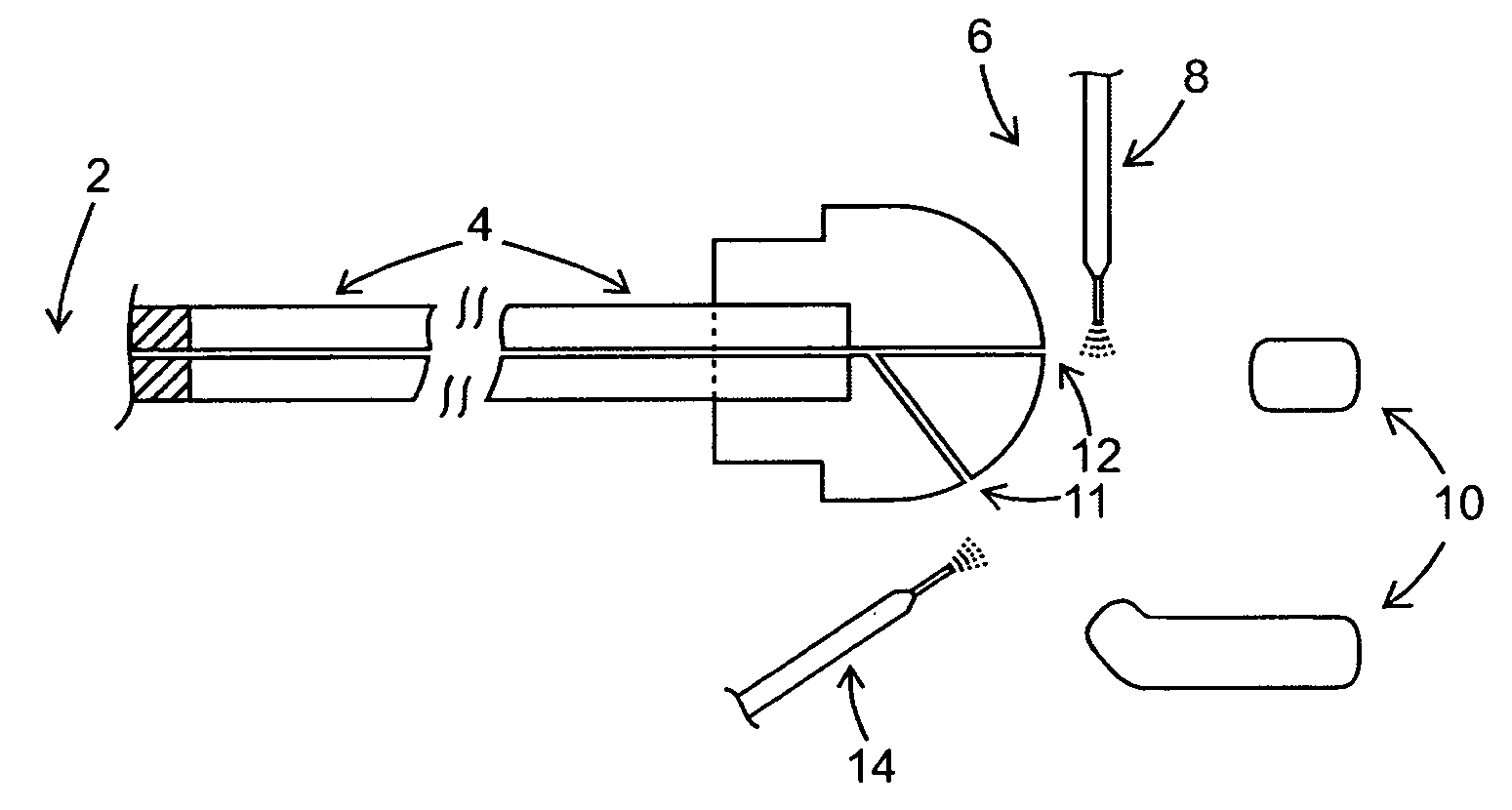 Multi-inlet sampling device for mass spectrometer ion source