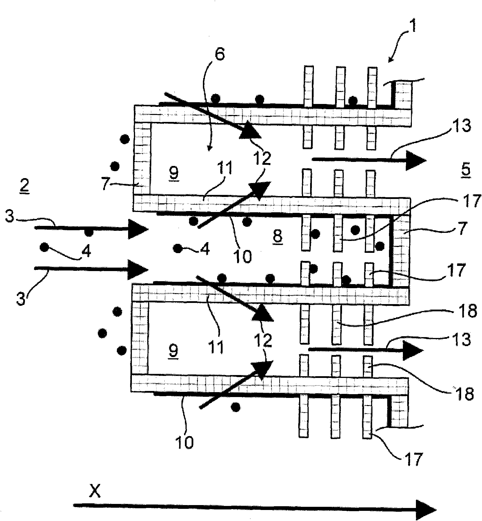 Particulate separator, in particular particulate filter for separating particulates from an exhaust gas flow of a combustion engine