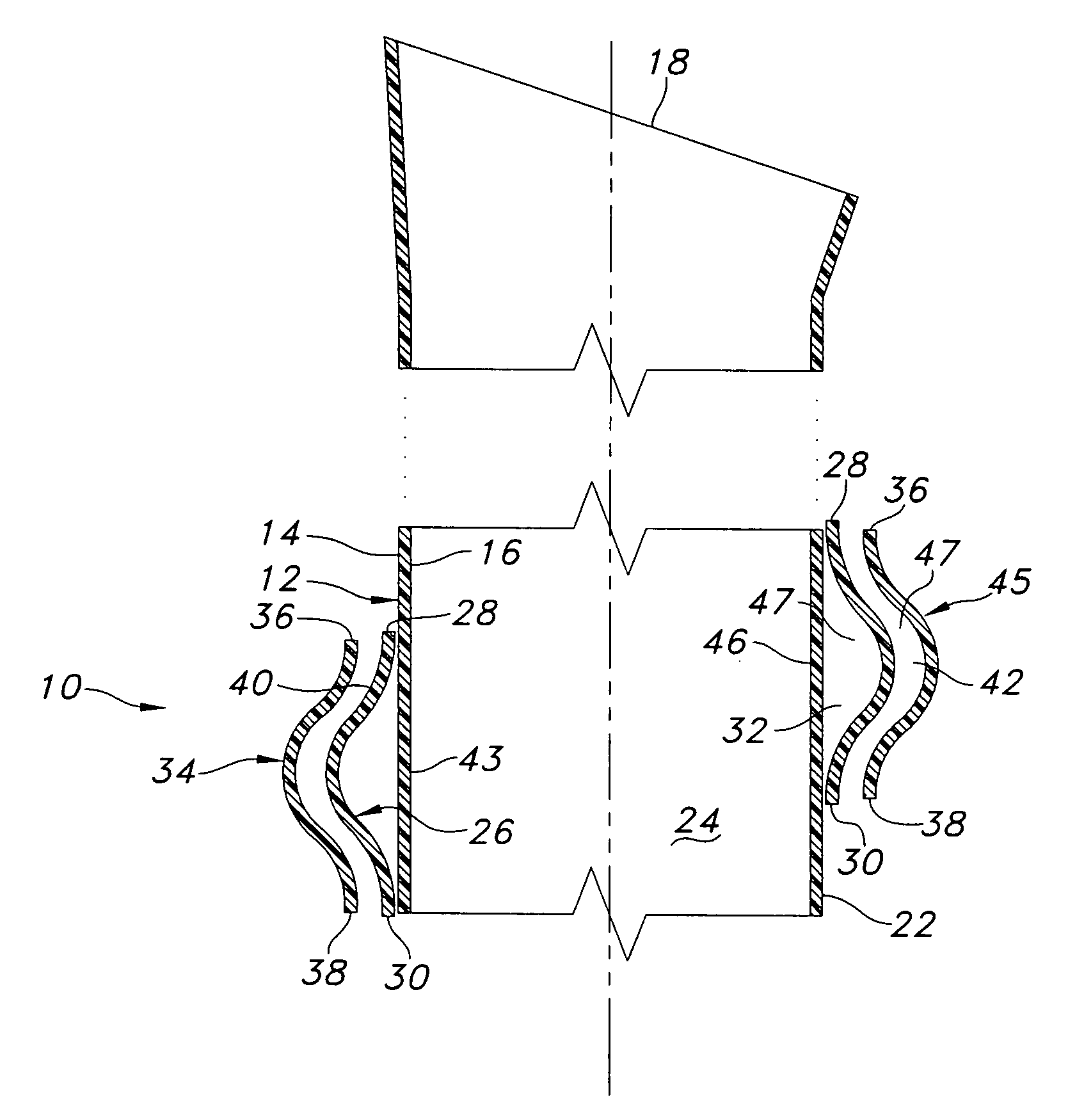 Dual chamber cuff structure