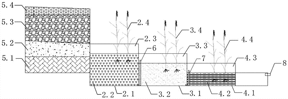 Wetland system integrating rainwater collection, regulation and storage, and purification and construction method of wetland system
