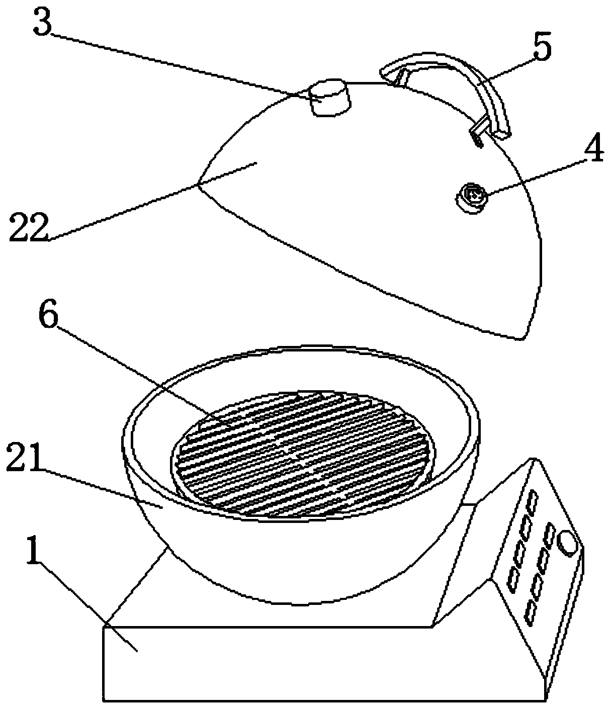 Electric heating inclined double-layer braising and baking oven