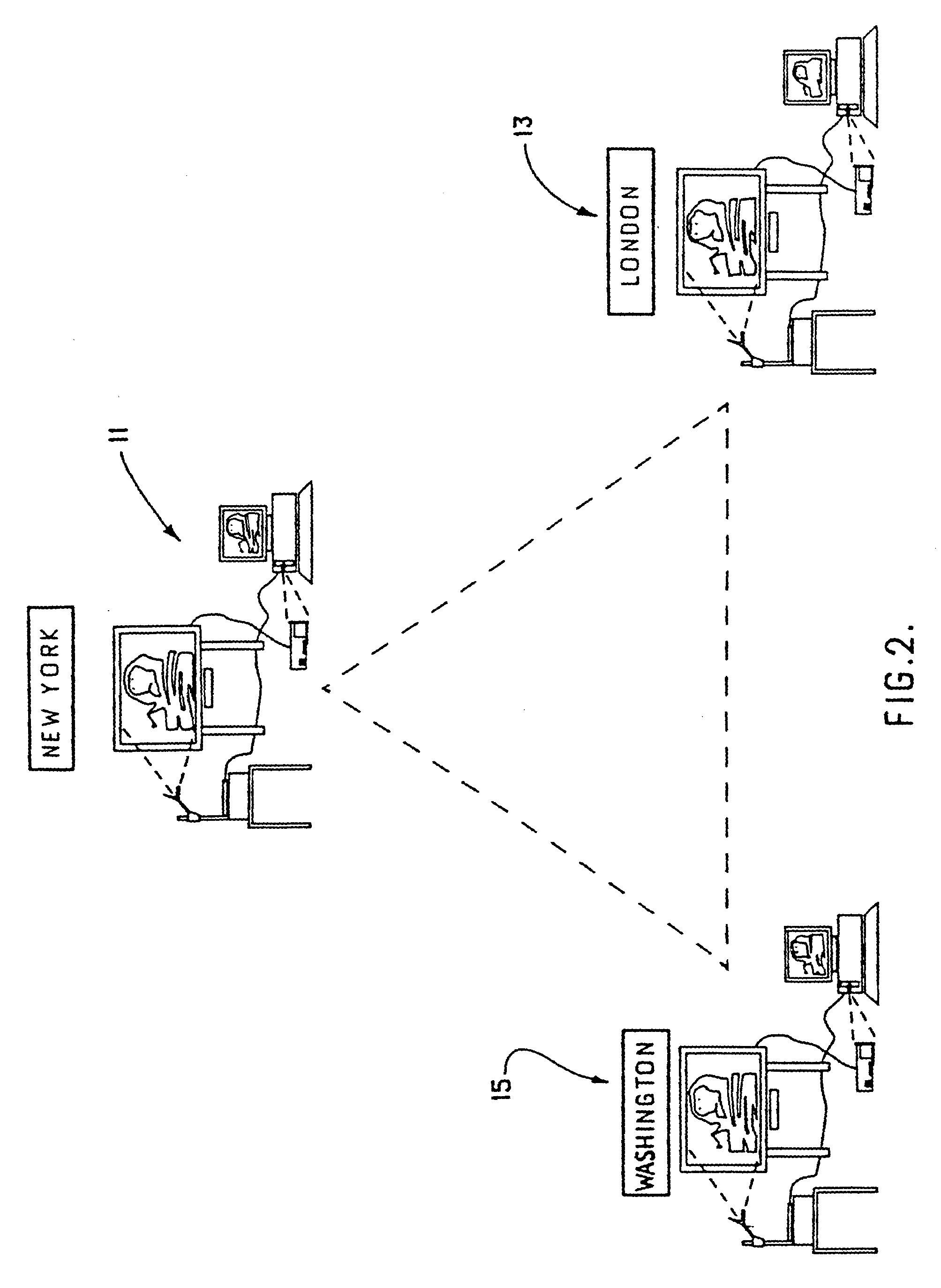 Projection display system with pressure sensing at screen, and computer assisted alignment implemented by applying pressure at displayed calibration marks